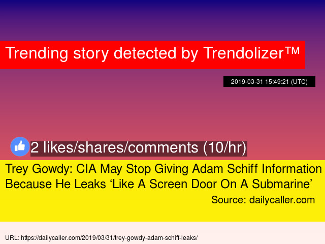 Trey Gowdy Cia May Stop Giving Adam Schiff Information Because He